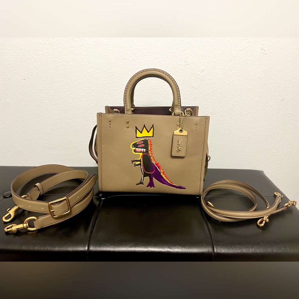 SOLD! Coach Rogue 25 Jean Basquait Dino King